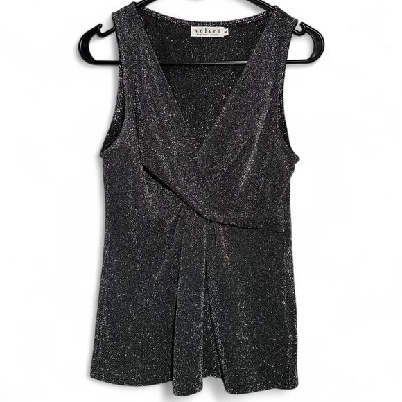 Velvet by Graham & Spencer Shimmery Silver Tank Top - Picture 1 of 6